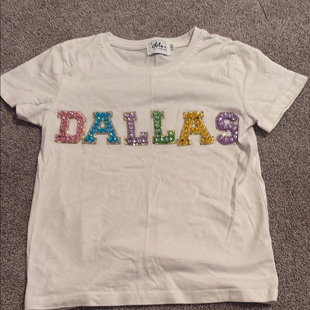 Lola + The Boys White Dallas Short Sleeve Tee Casual